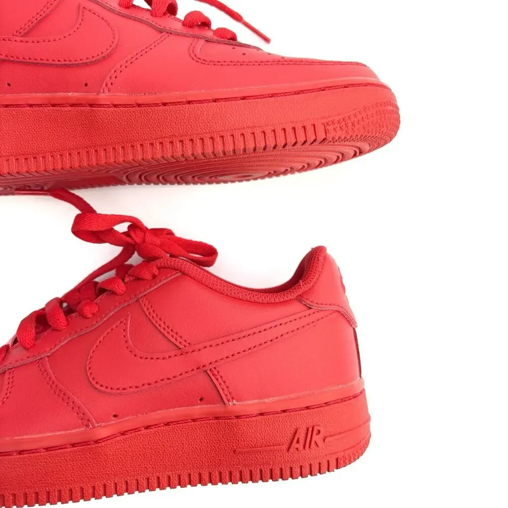 Nike Air Force 1 Youth Size 5Y Triple Red Low Top Sneakers Casual Shoes